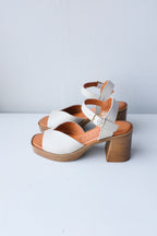 Deliza Heeled Sandal - Cream