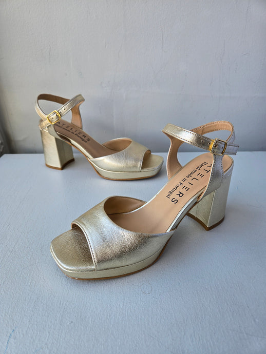 Ateliers - Erica Heeled Sandal - Gold