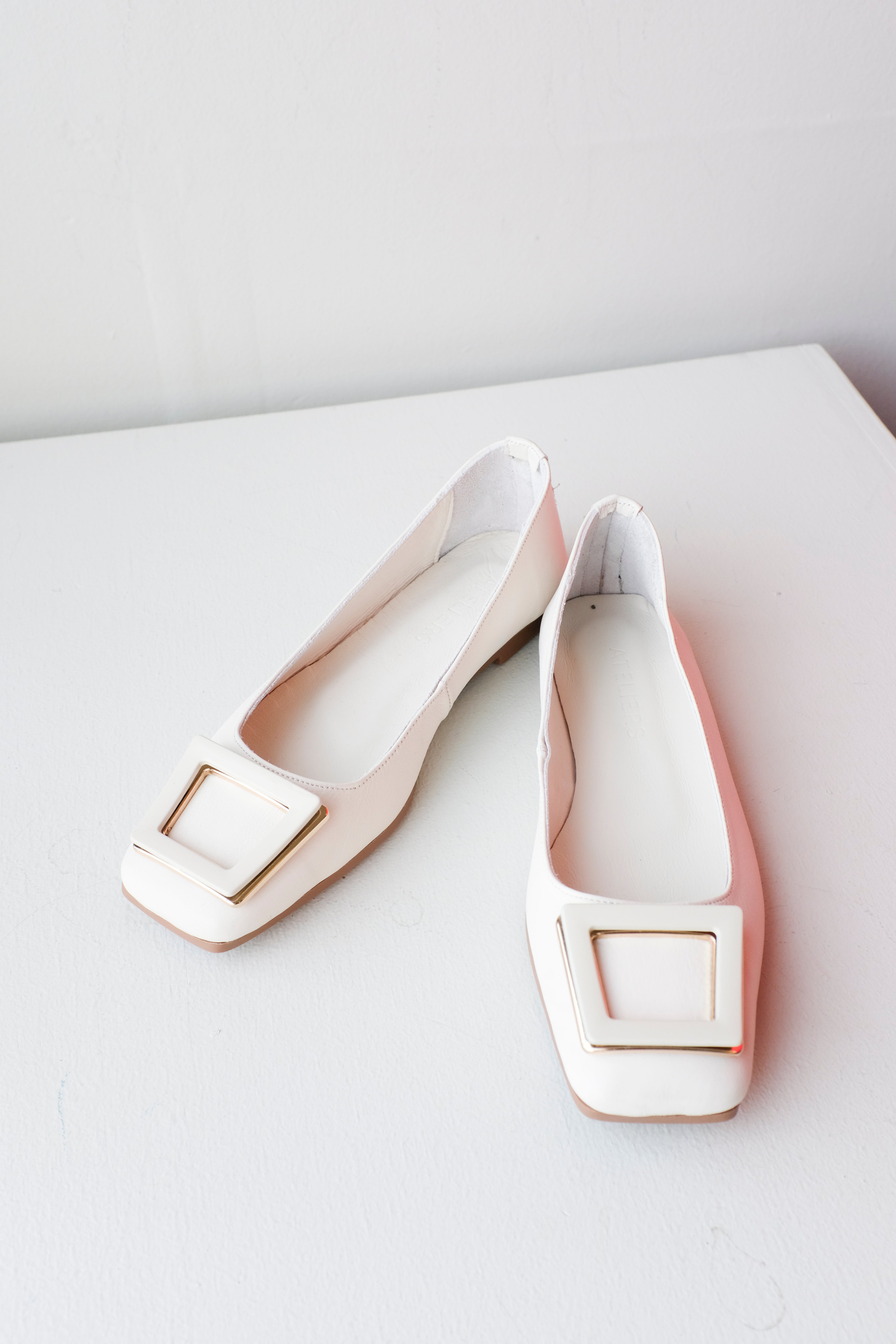 Ateliers - Sonata Ballerina Flat - Off-White - front