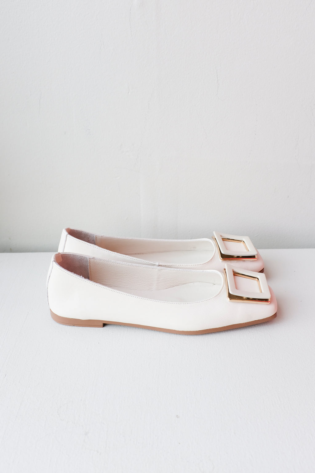 Ateliers - Sonata Ballerina Flat - Off-White - side