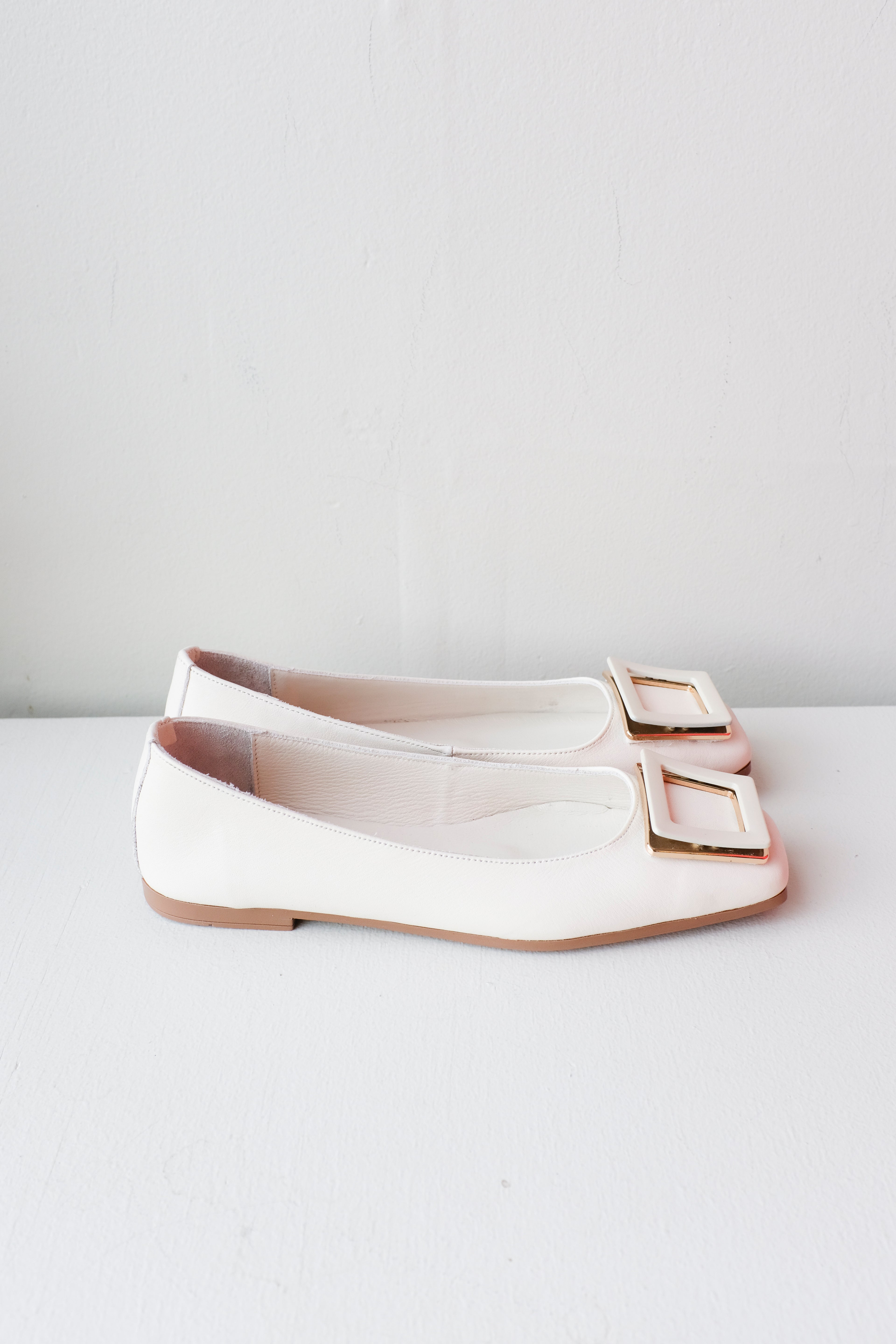 Ateliers - Sonata Ballerina Flat - Off-White - side