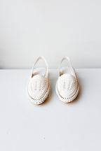 Bobo Choses - Braided Leather Slingbacks - Off-White - Front
