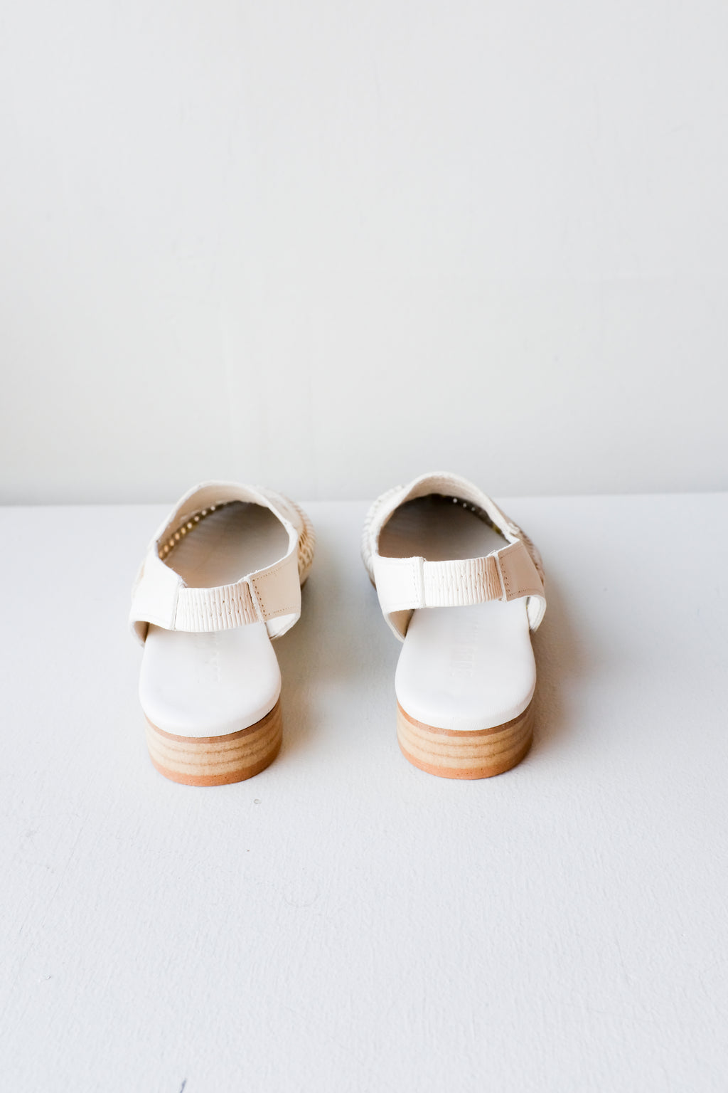 Bobo Choses - Braided Leather Slingbacks - Off-White - Back
