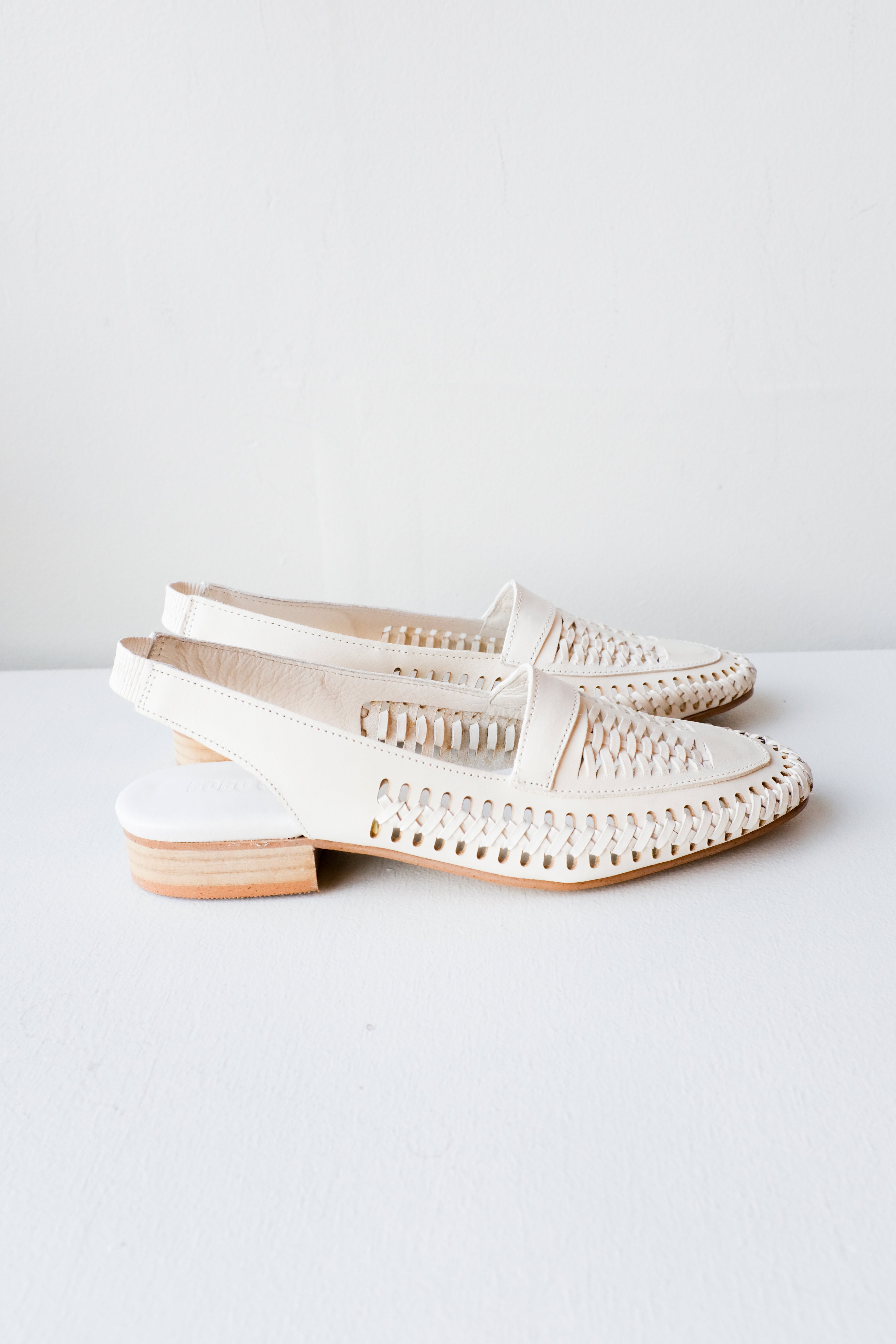 Bobo Choses - Braided Leather Slingbacks - Off-White - Side