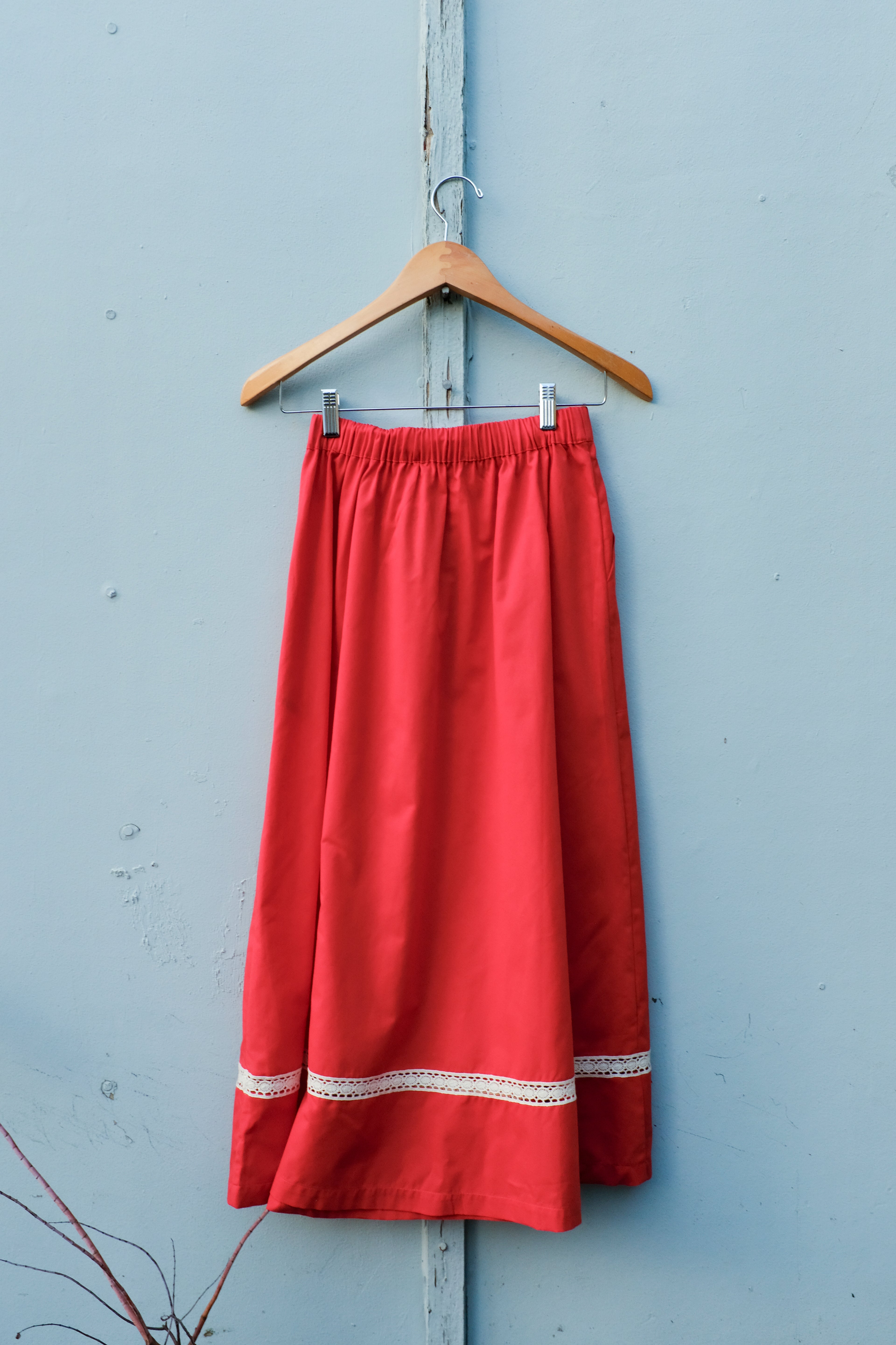 Bobo Choses - Contrast-Trim Evasé Skirt - Red - flat back