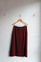 Jacquard Knit Skirt - Burgundy