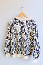 Bobo Choses - Mr Pencil Jacquard Sweater - Off-White - flat back