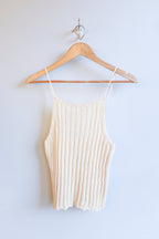 Bobo Choses - Openwork Knitted Top - Off-White - flat front