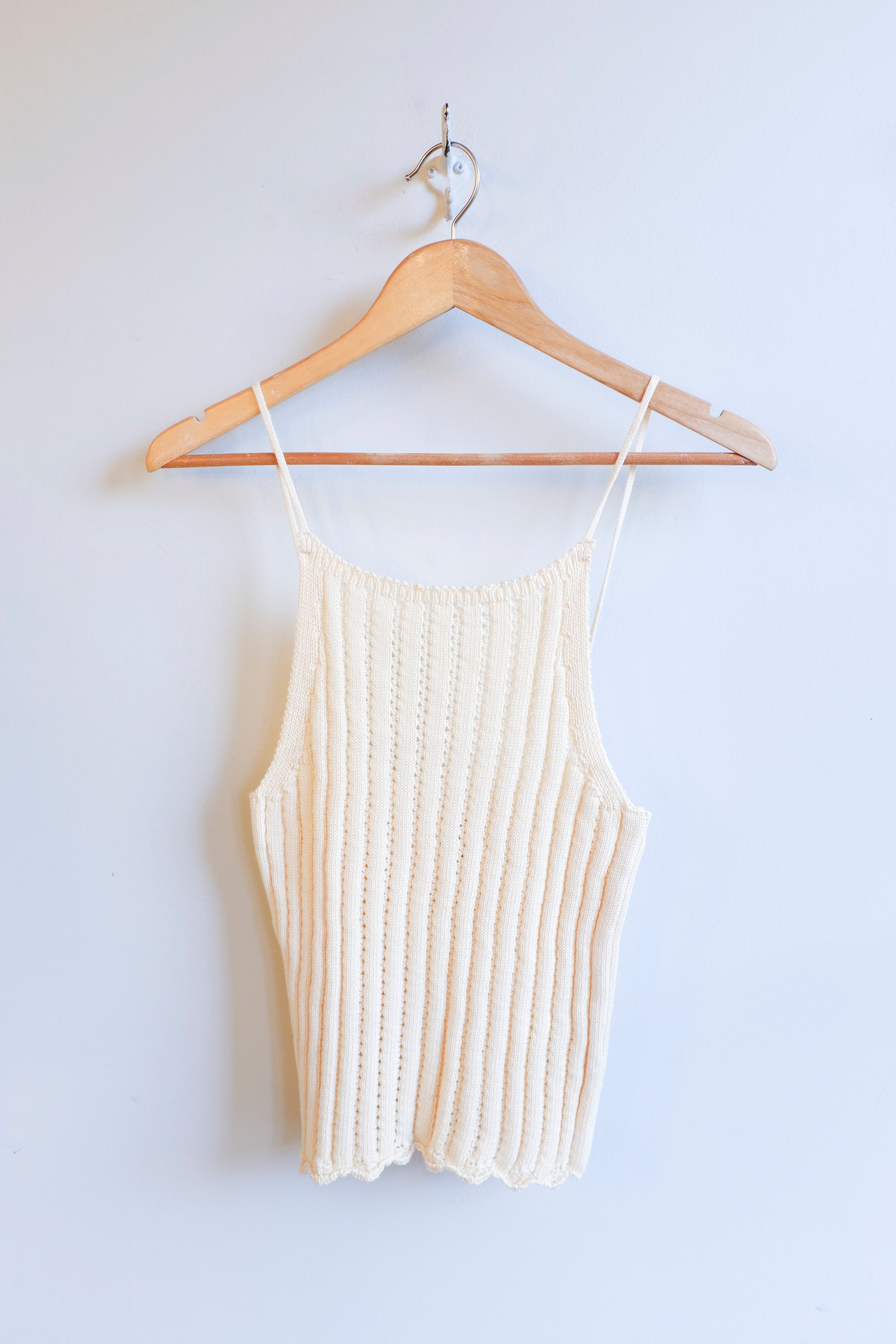 Bobo Choses - Openwork Knitted Top - Off-White - flat front