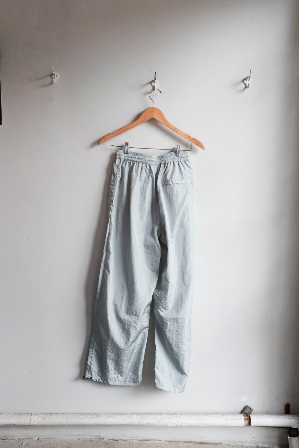 Shiny Nylon Jogging Pants - Light Blue