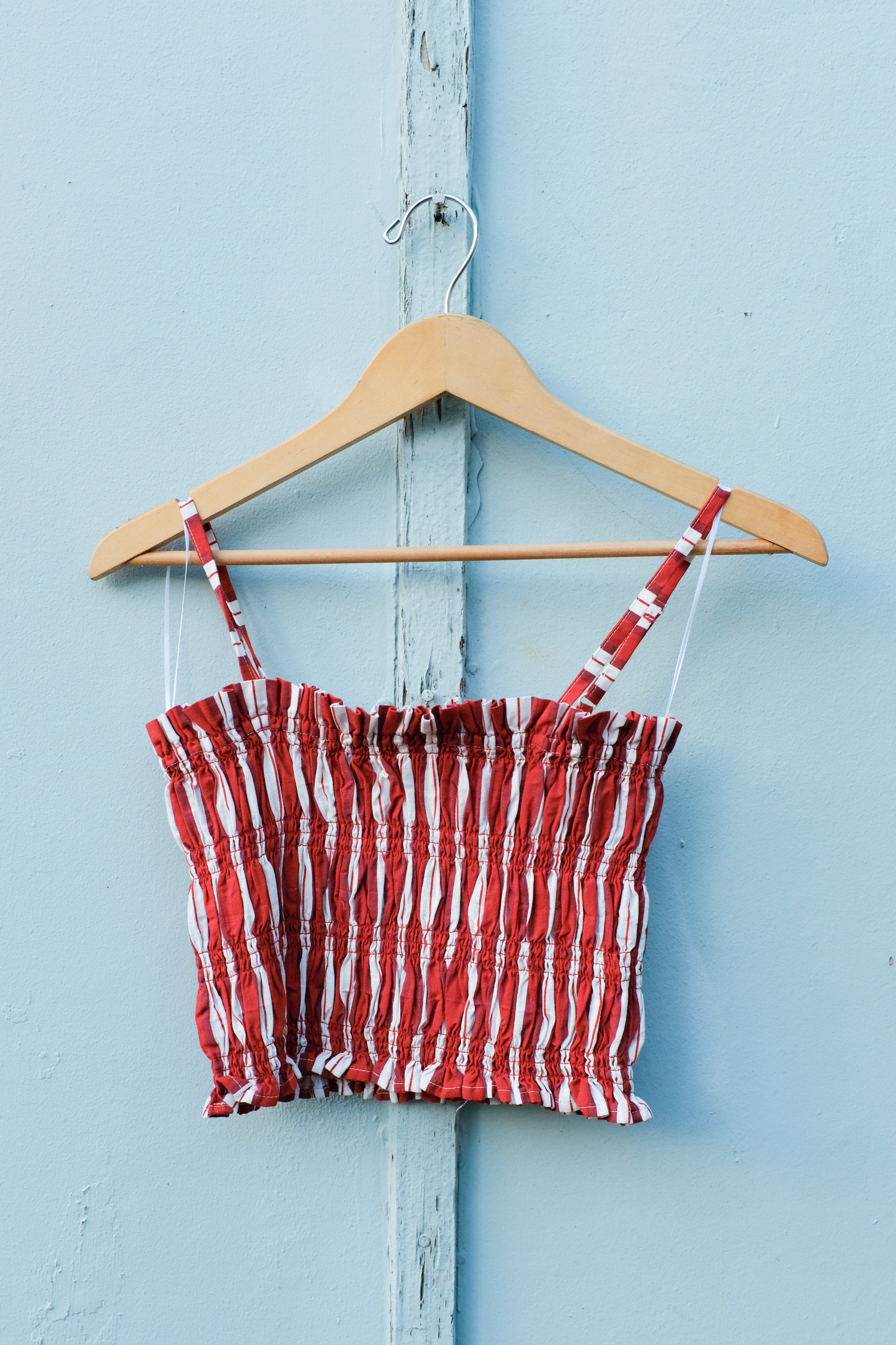 Bobo Choses - Striped Cotton Top - Red/White - flat front