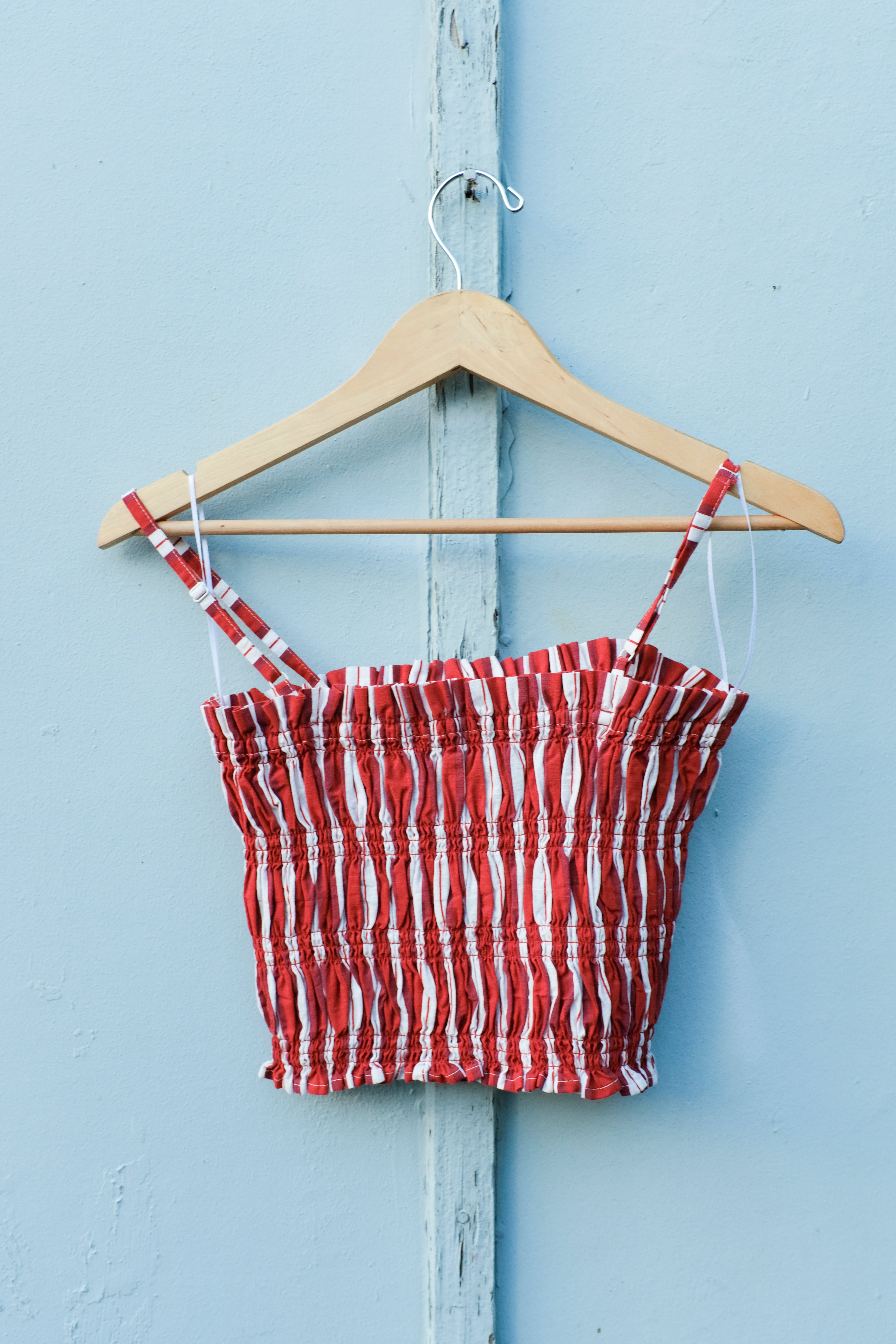 Bobo Choses - Striped Cotton Top - Red/White - flat back