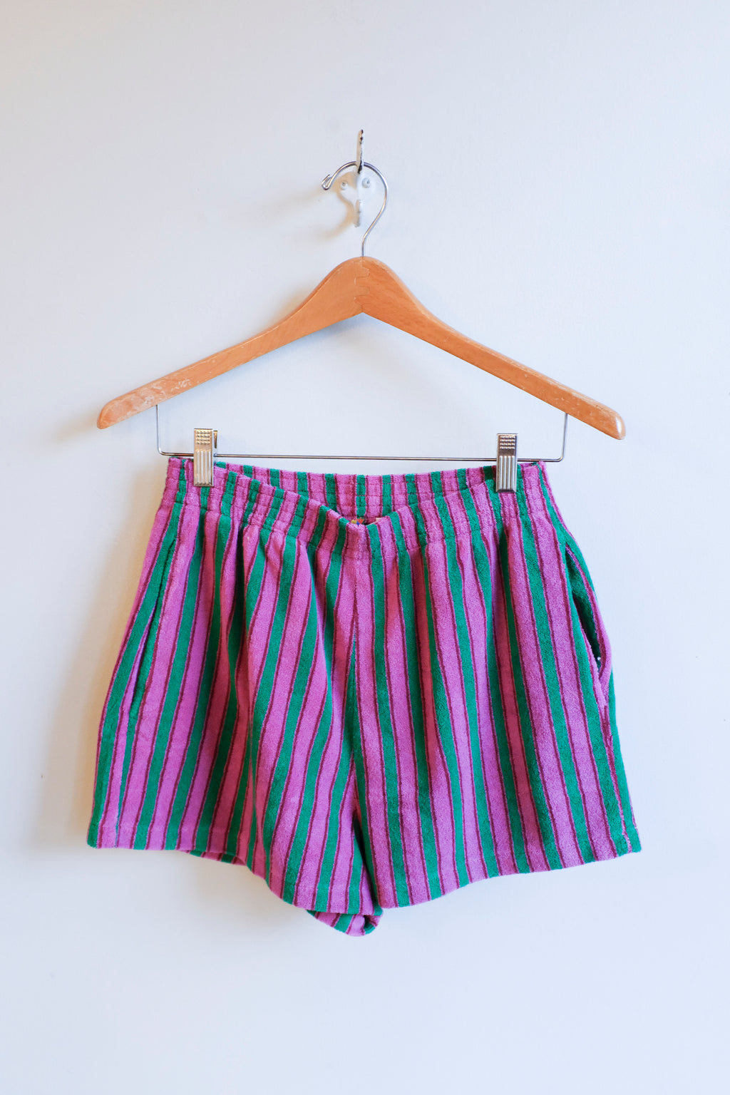 Bobo Choses - Striped Terry Shorts - Multicolour - flat front