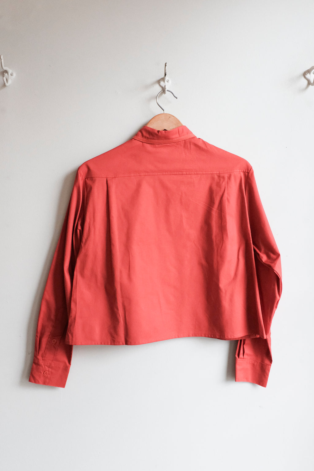 Vibrant Flower Embroidery Shirt - Red