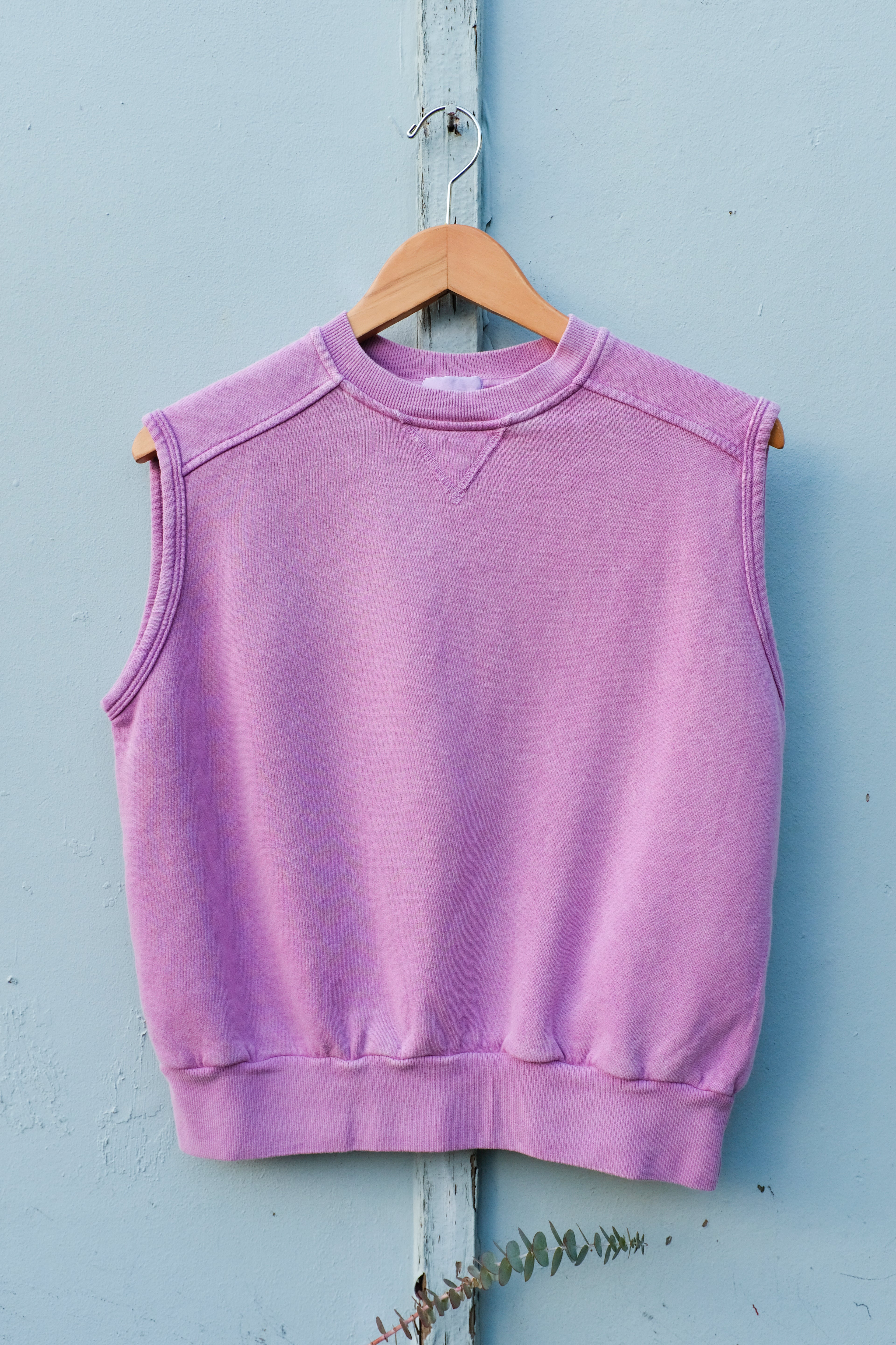Bobo Choses - Washed Sleeveless Sweatshirt - Purple - flat front