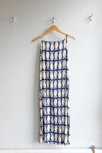 Load image into Gallery viewer, Thinking Mu - Lucky Fish Strap Dress - Navy Blue - flat front
