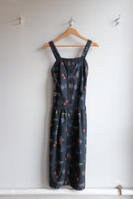 Load image into Gallery viewer, Thinking Mu - Multicolour Print Strap Dress - Dark Grey - flat front
