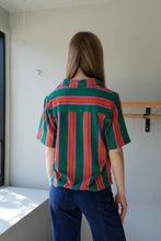 Load image into Gallery viewer, Thinking Mu - Striped Terry Shirt - Multicolour - back
