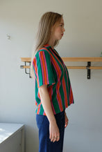 Load image into Gallery viewer, Thinking Mu - Striped Terry Shirt - Multicolour - side
