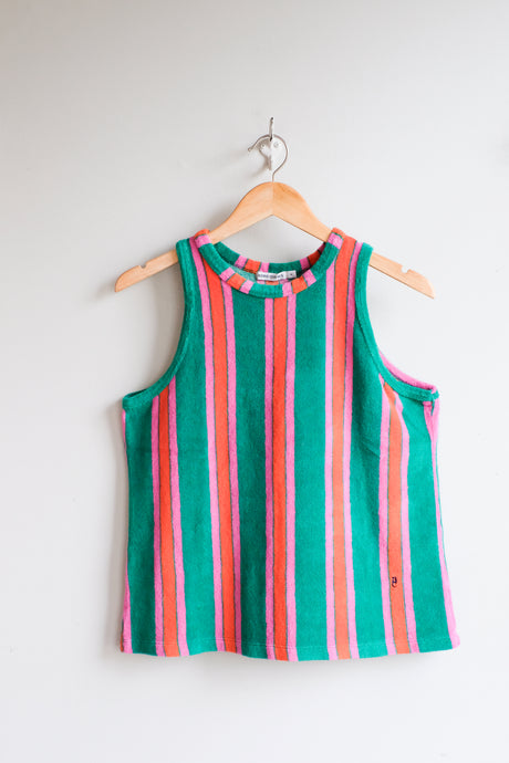 Thinking Mu - Stripes Terry Tank Top - Multicolour - flat front