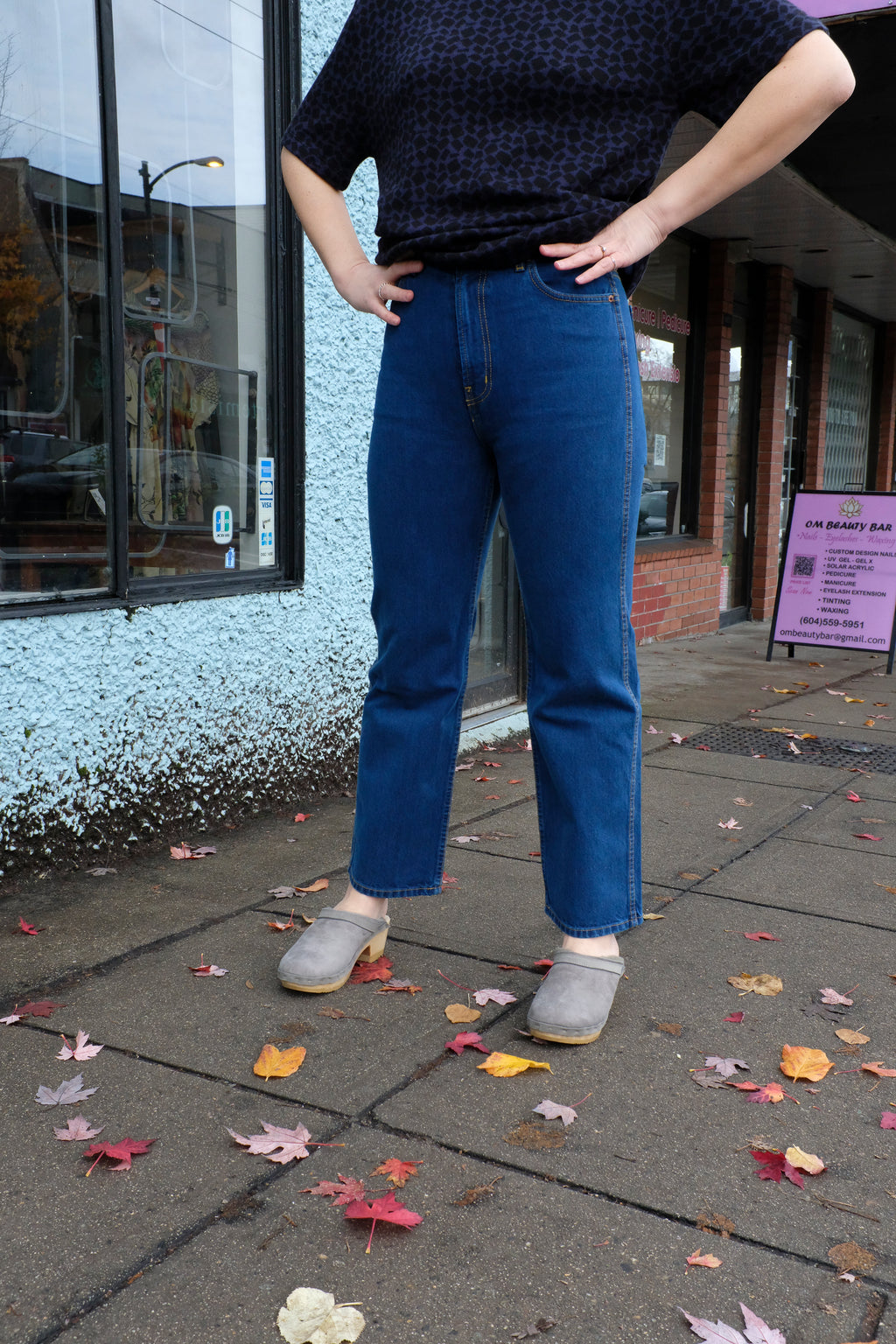 b-side - Plein High Straight - Van Blue - front