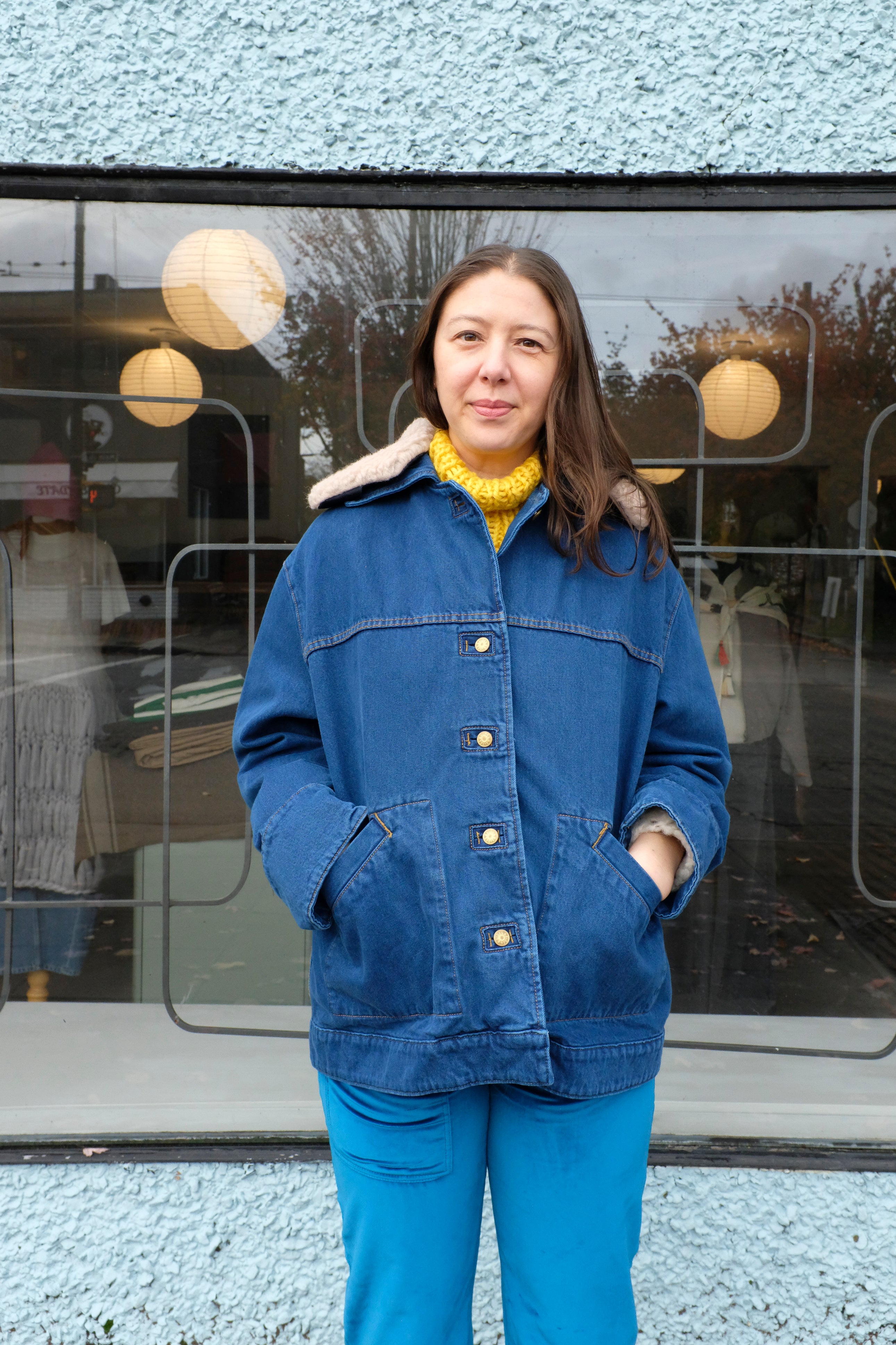 B-side - Stadium Jacket - Van Blue - front