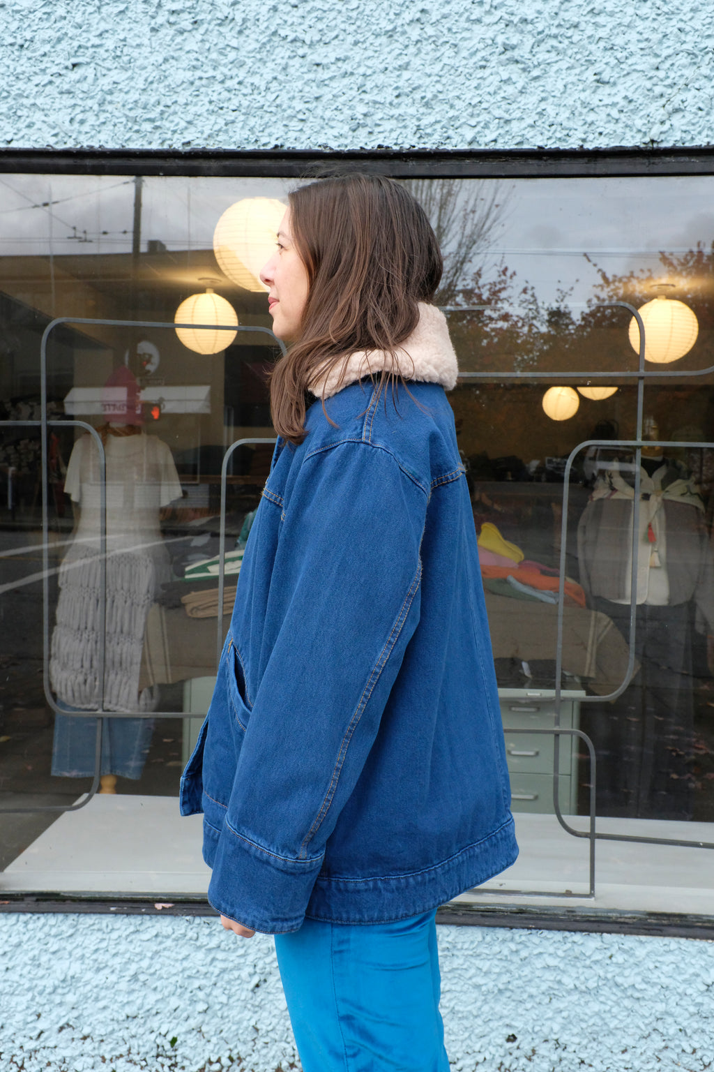 B-side - Stadium Jacket - Van Blue - side