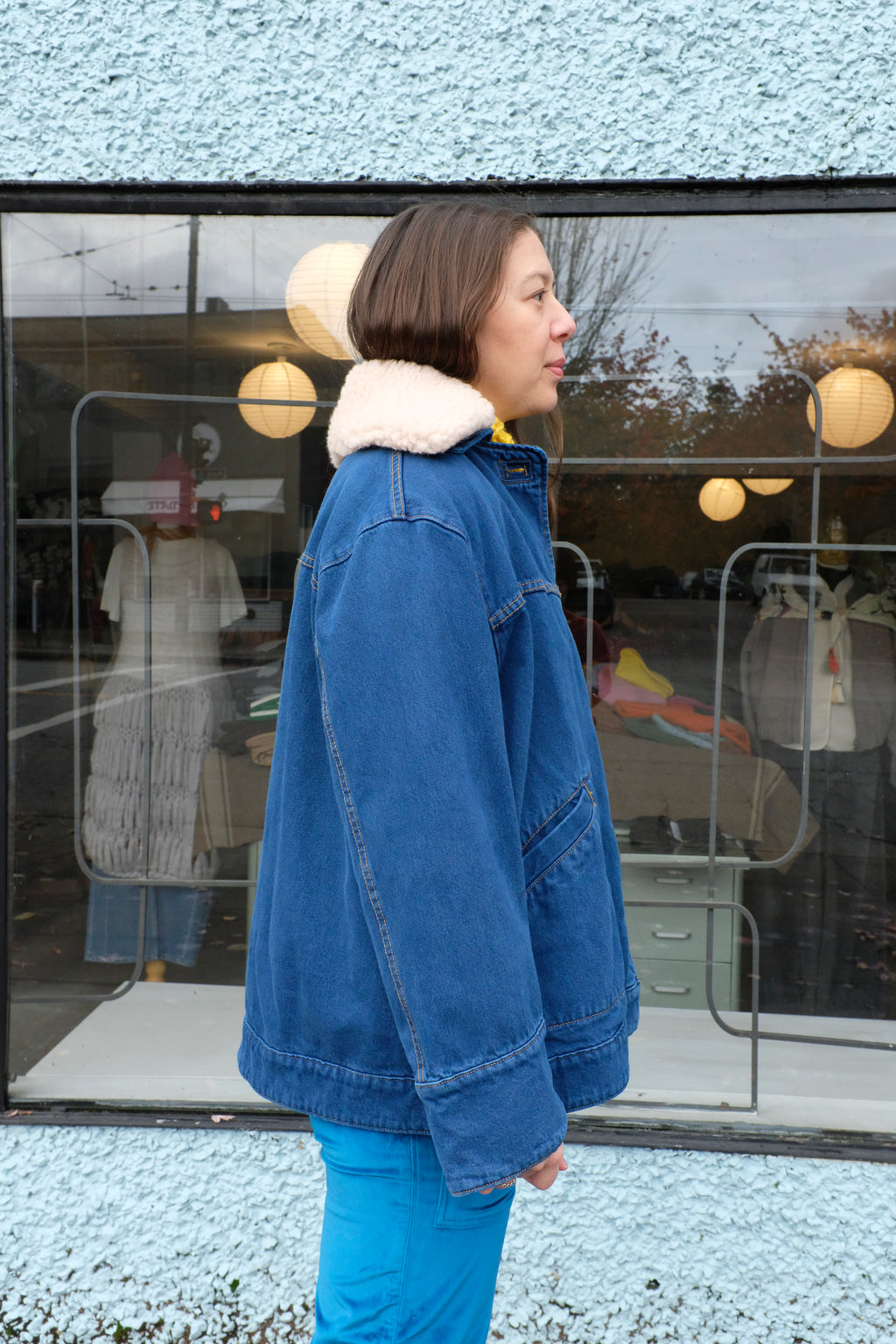 B-side - Stadium Jacket - Van Blue - side