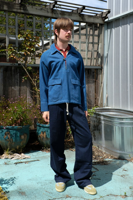 b-sides - Davis Anorak - Sky Blue Rinse - front