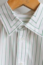 Load image into Gallery viewer, b-sides - Nolan Shirt - Green White Stripe - flat detail

