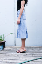 bsides - Reworked Vintage Skirt - Indigo Mix - side