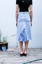 bsides - Reworked Vintage Skirt - Indigo Mix - back 