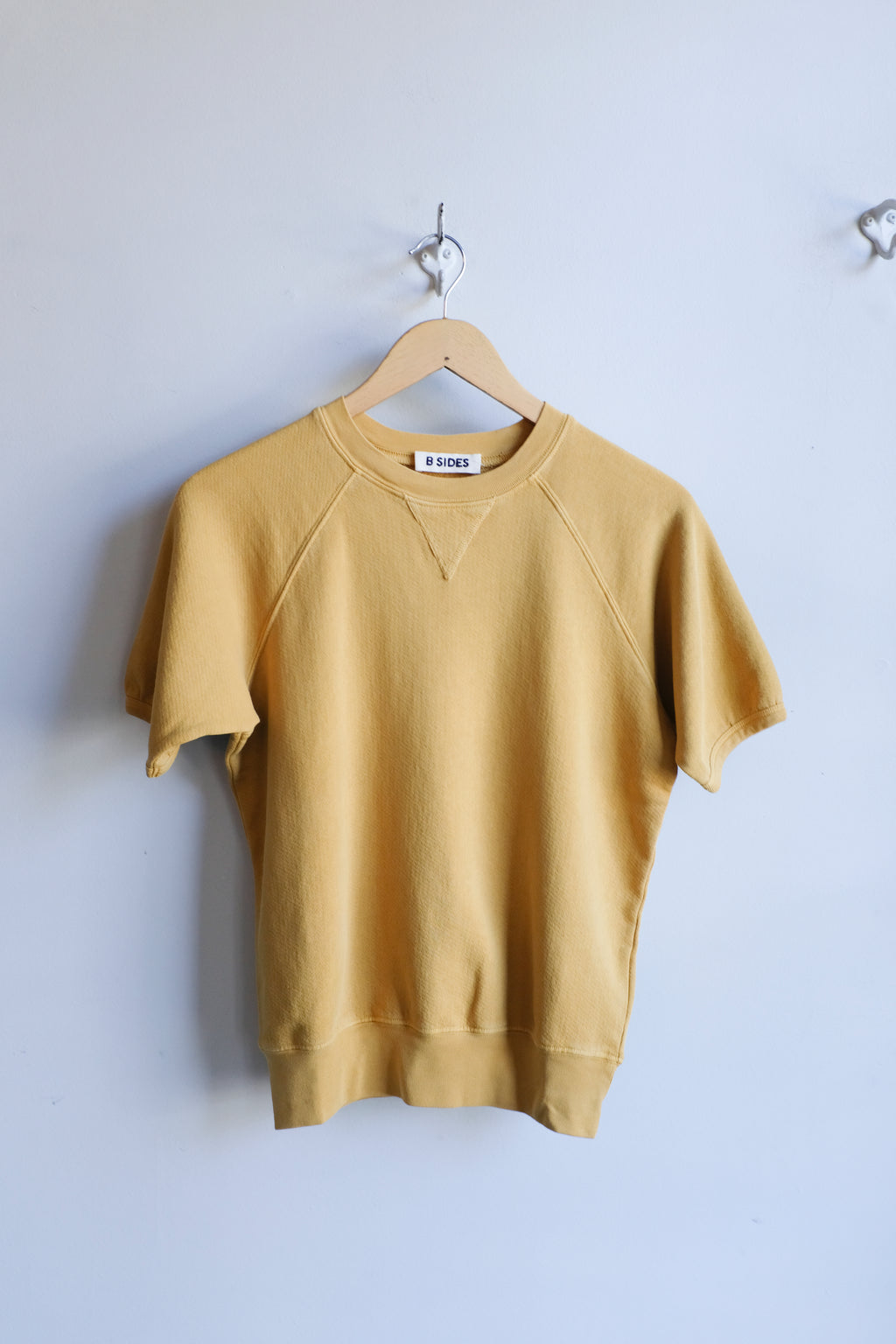 B-sides - Short Sleeve Sweatshirt - Marigold Overdye - flat front
