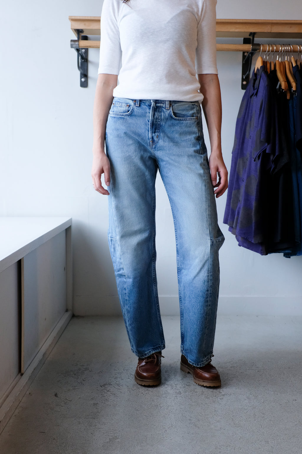 B-sides - Slim Lasso Jean - Shell Vintage Wash - Front
