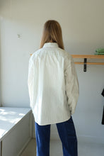 Load image into Gallery viewer, b-sides - Nolan Shirt - Green White Stripe - back

