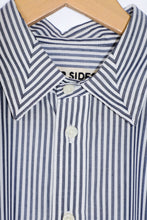 Load image into Gallery viewer, B-sides - Nolan Shirt - Grey Stripe - flat collar detail
