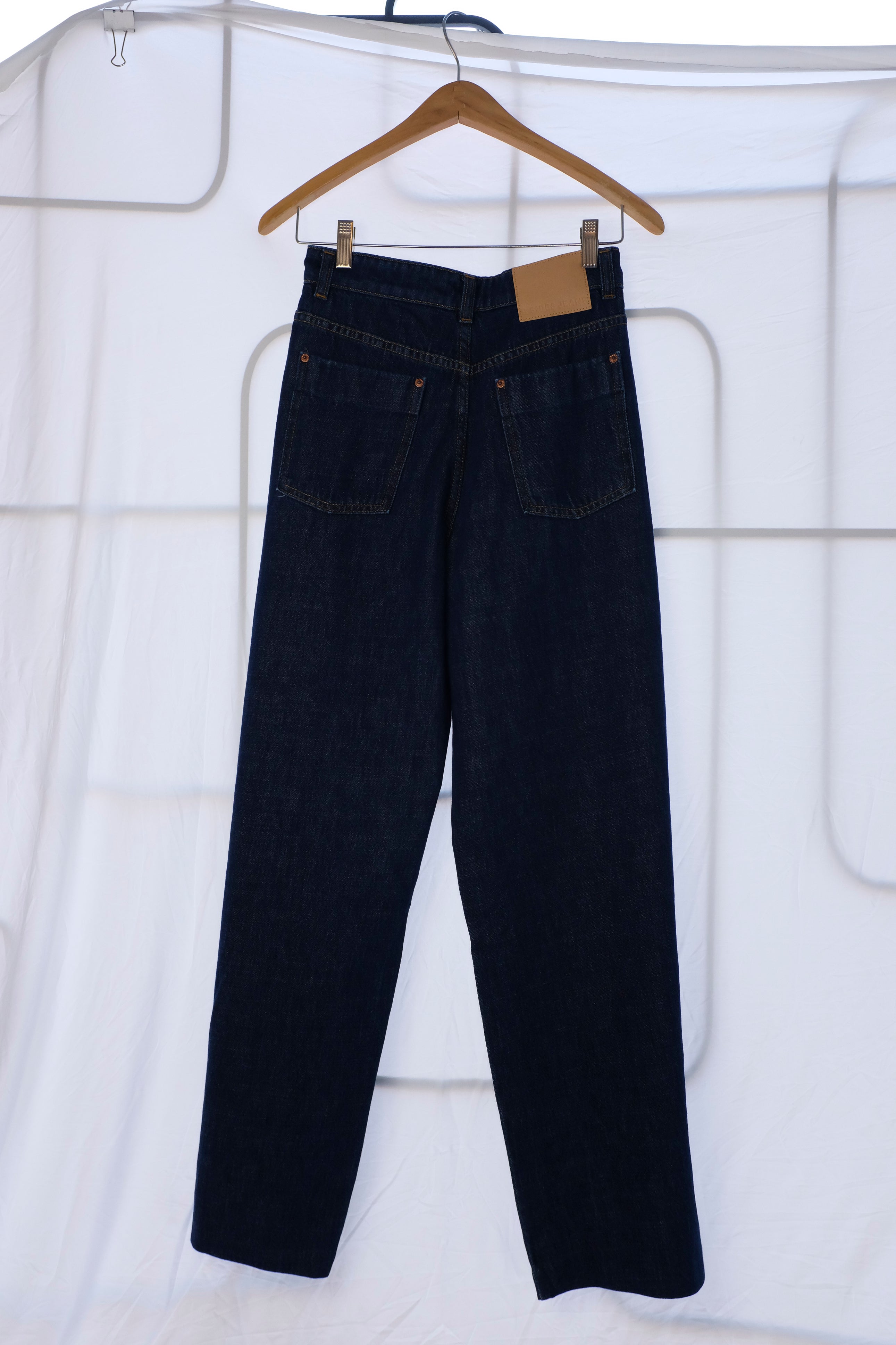 B-sides - Pleated Pant - Blue Rinse - flat back