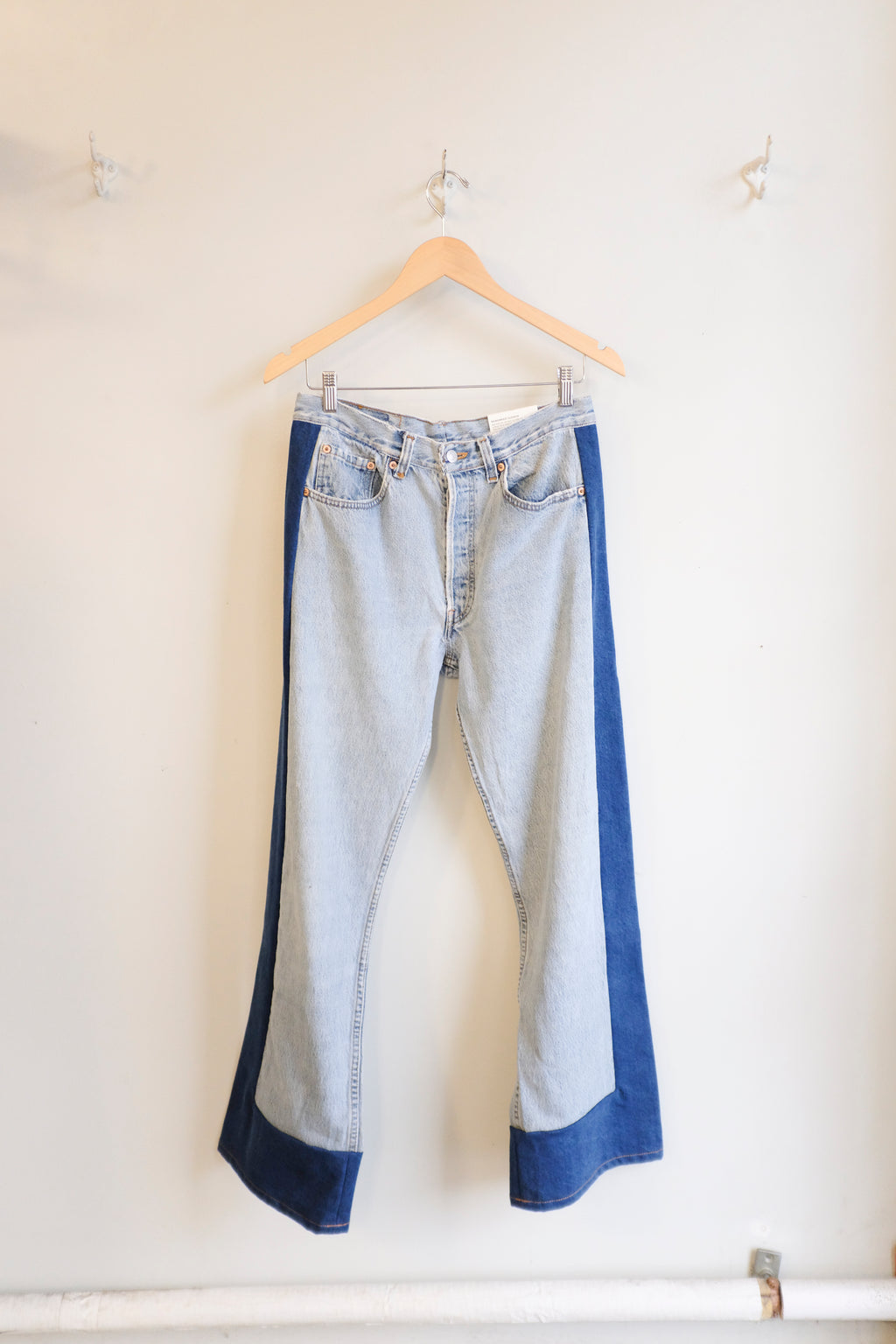 B-sides - Reworked Slouch - Vintage Indigo/Van Blue - flat front