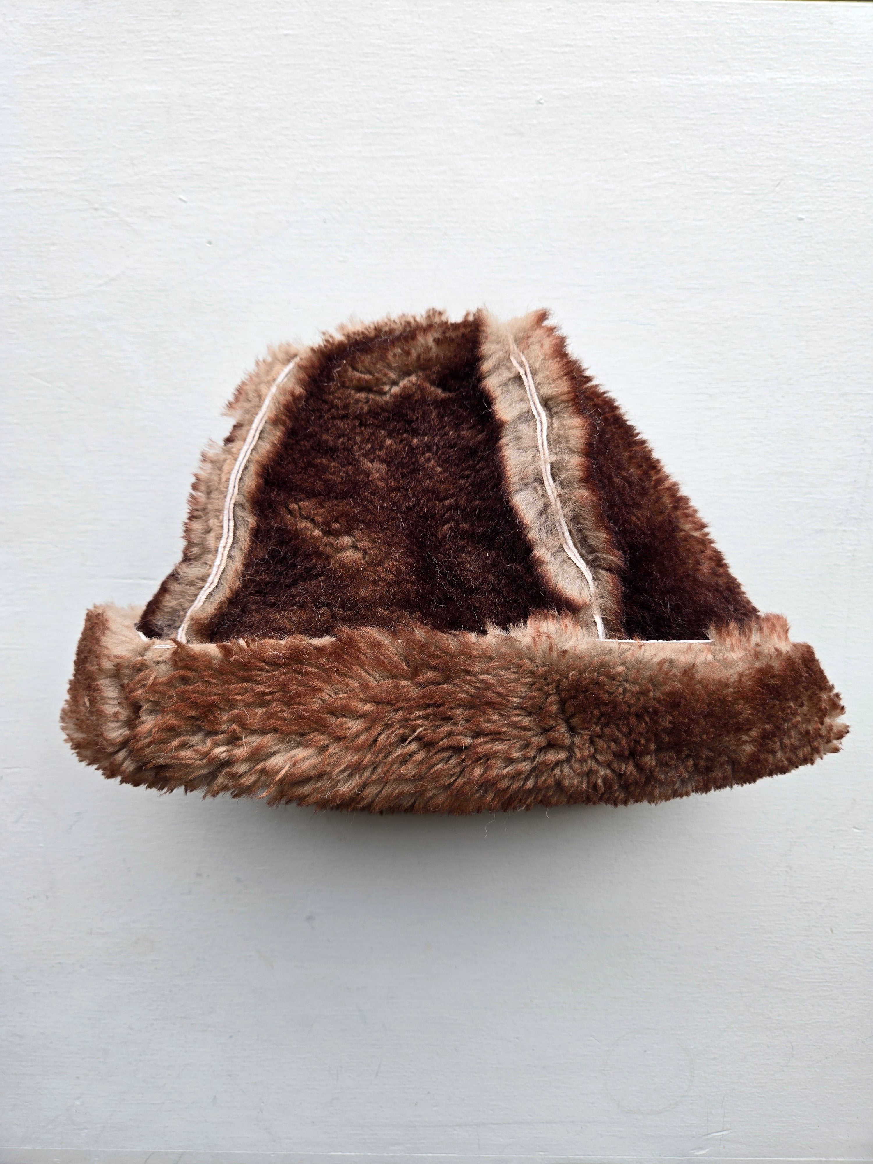 Erin Templeton - Fuzzy Sheepskin Hat - Mushroom Brown (Large)