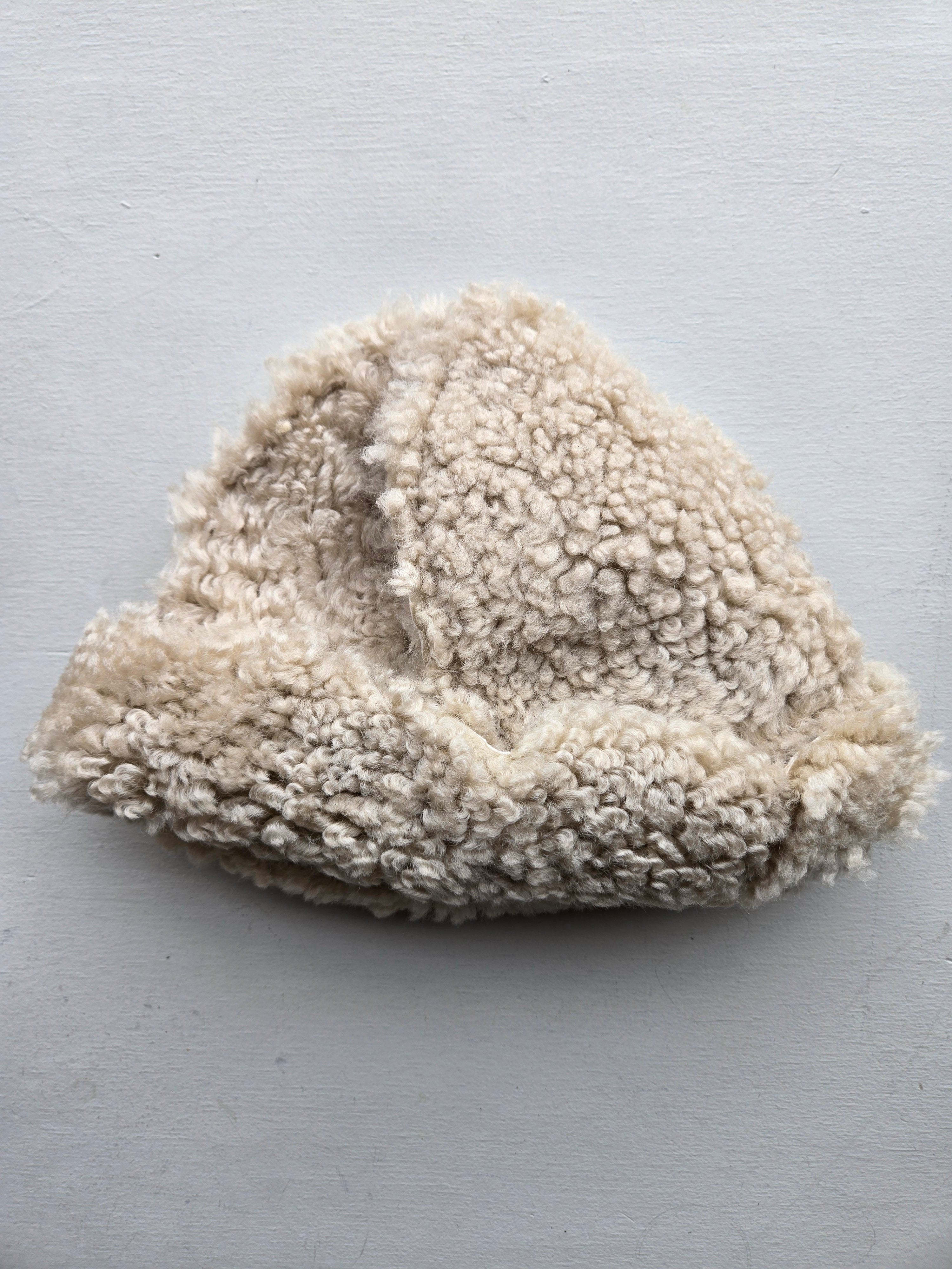 Erin Templeton - Fuzzy Sheepskin Hat - White (Small)
