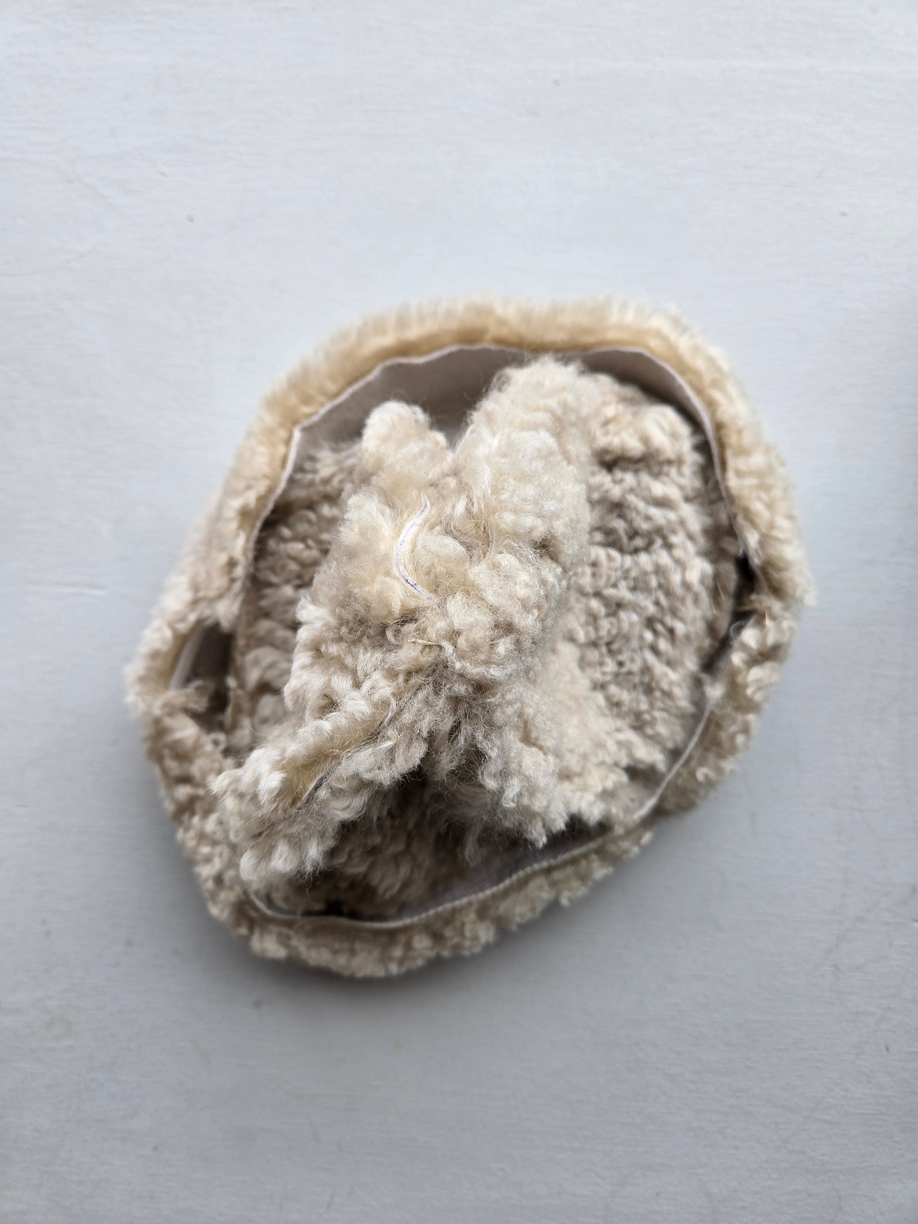 Erin Templeton - Fuzzy Sheepskin Hat - White (Small)