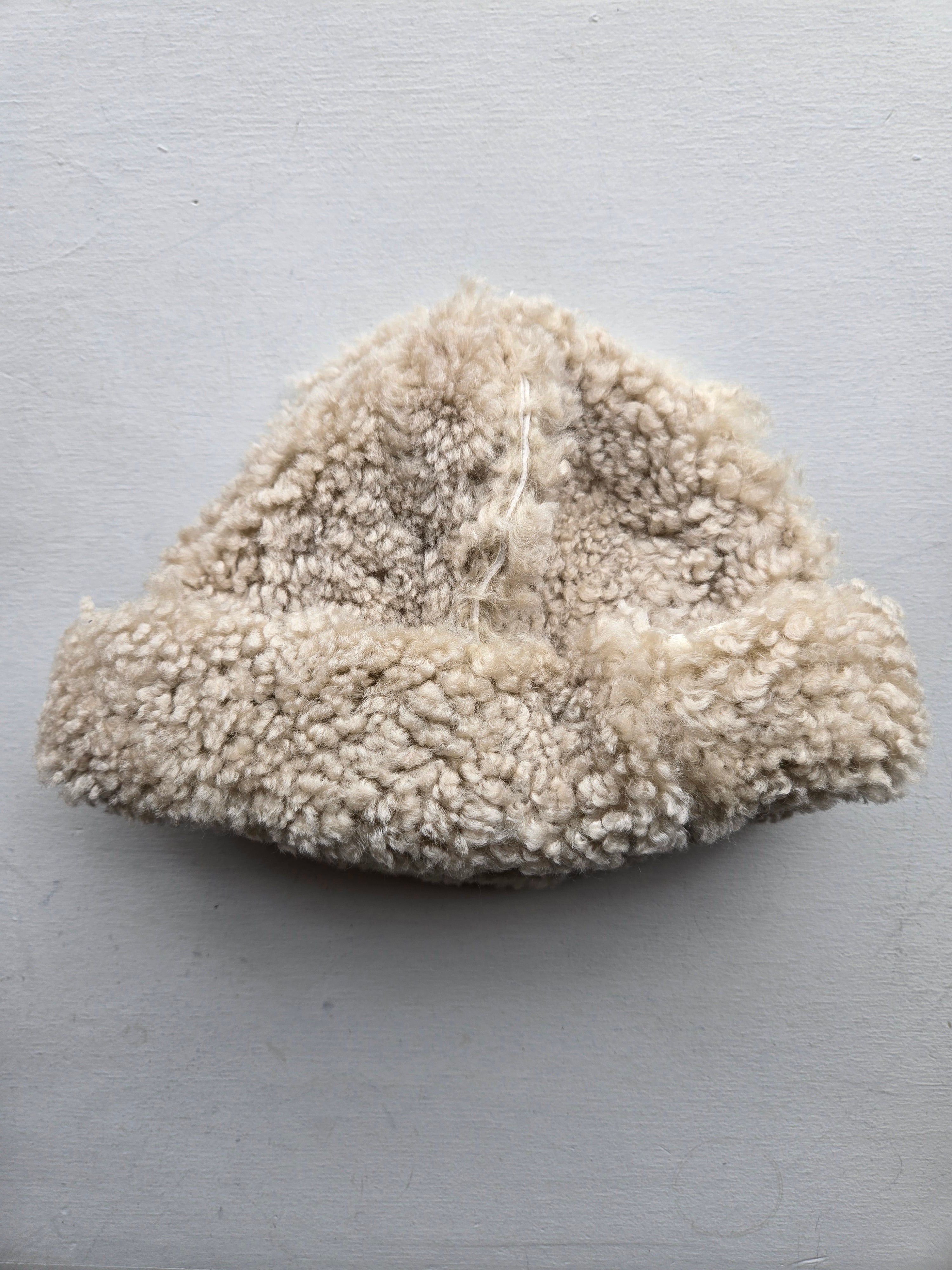 Erin Templeton - Fuzzy Sheepskin Hat - White (Large)