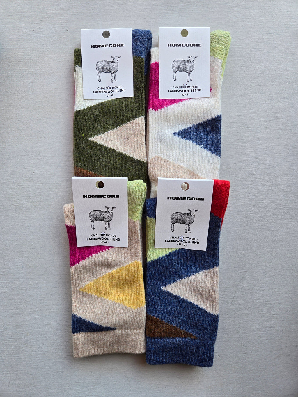 Homecore Fantasy Triangles Socks - Various Colours