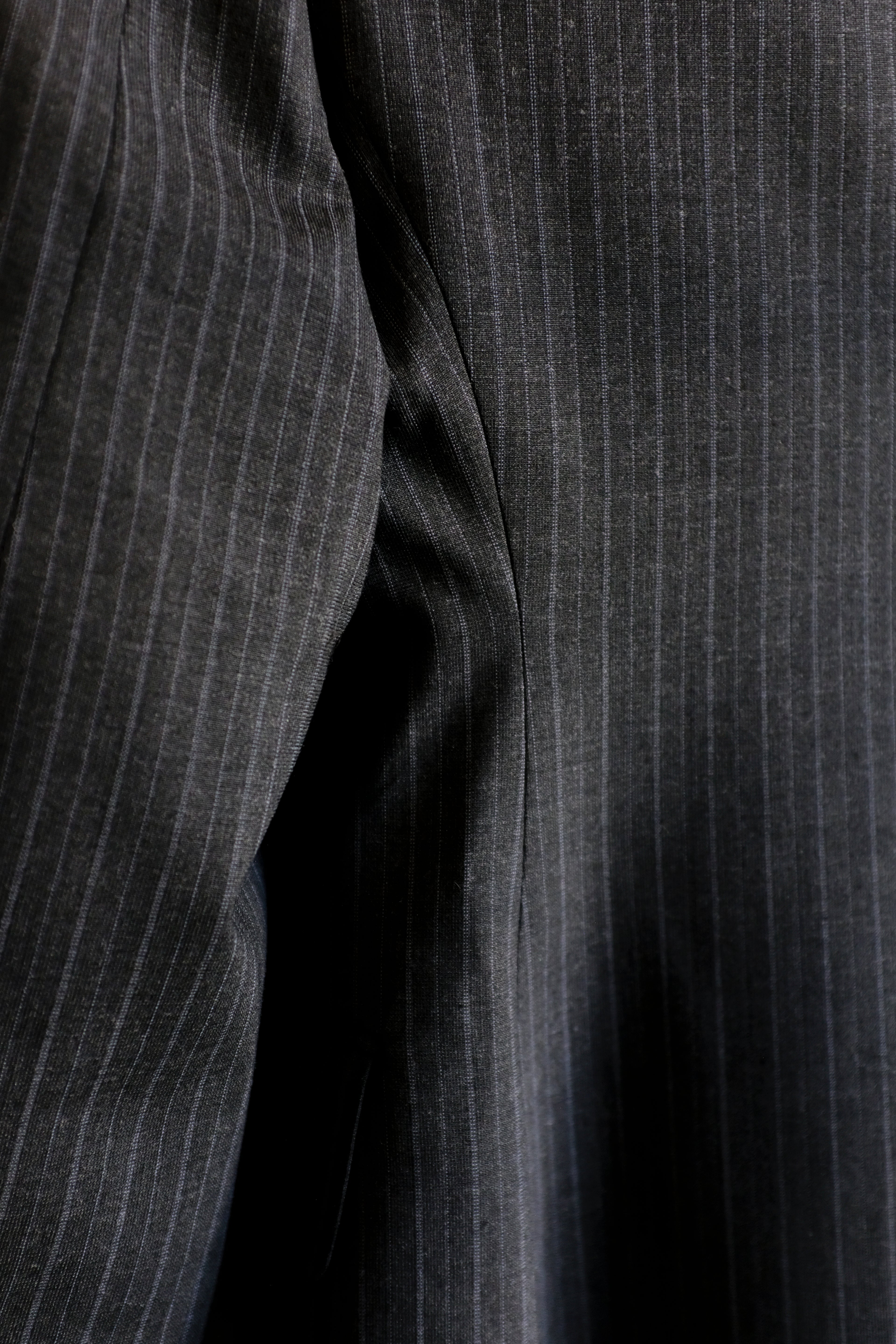 Hourglass Pinstripe Blazer - Anthracite Melange - flat detail