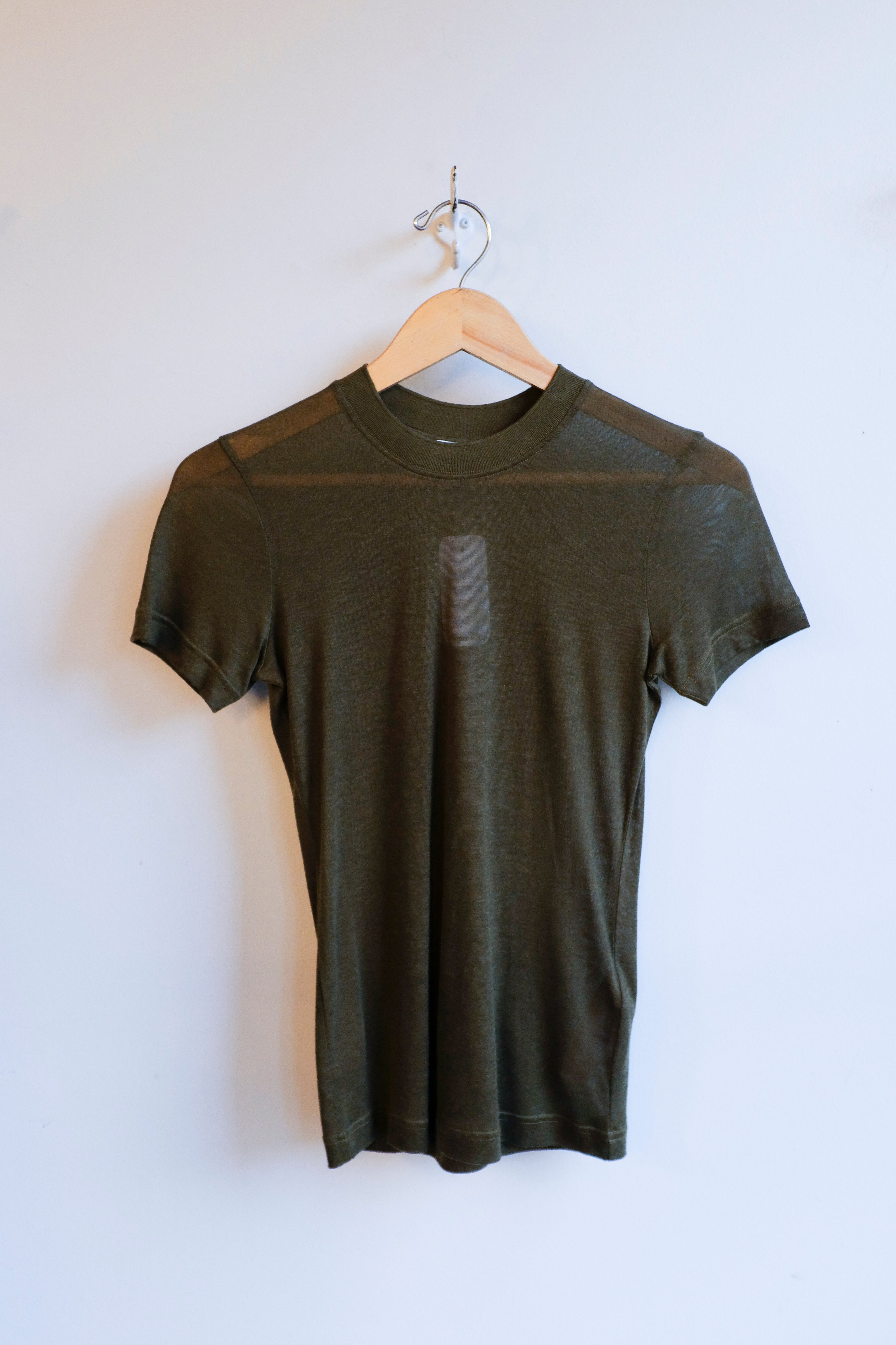 Filippa K - Lyocell Cashmere Tee - Midnight Green - flat front