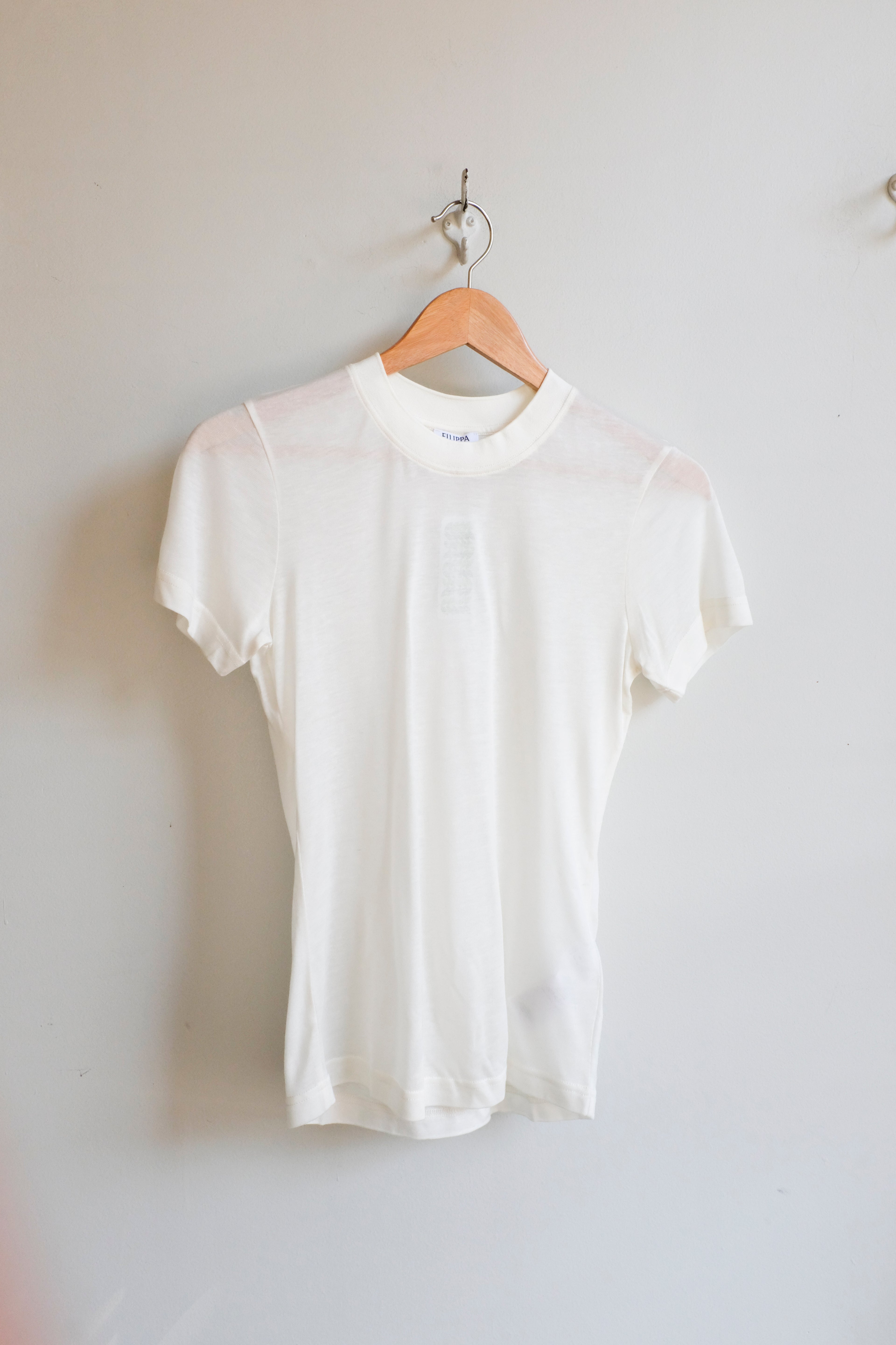 soeur - Lyocell Cashmere Tee -  off-white