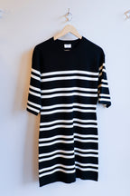 Filippa K - Milano Knit Dress - Black/White - flat front