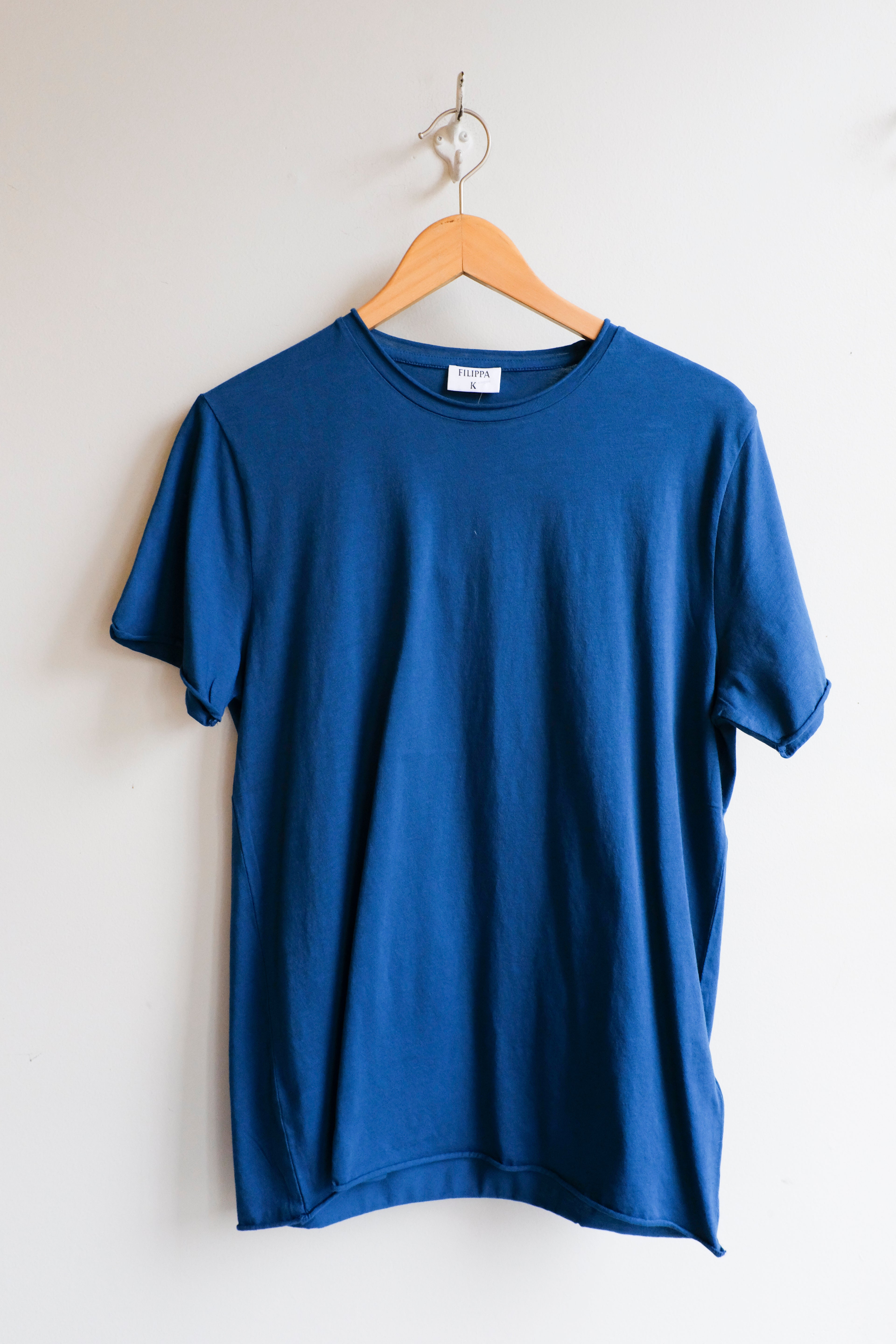 Filippa K - Roll Neck Tee - Night Teal - Flat - Front