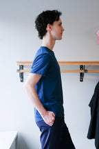 Filippa K - Roll Neck Tee - Night Teal - side