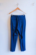 Filippa K - Emma Cropped Cool Wool Trouser - Faded Blue - flat back